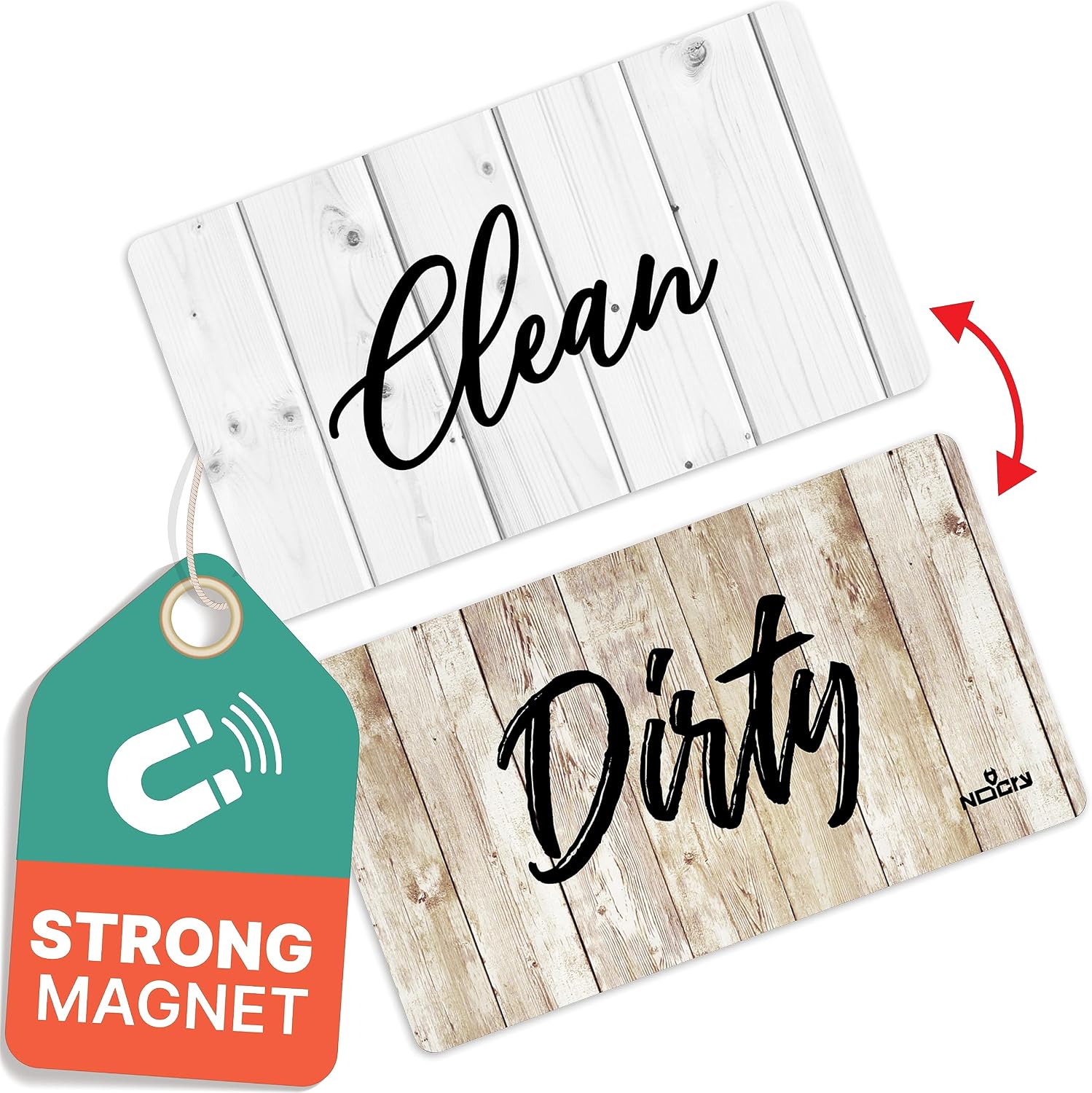 Dishwasher Magnet Clean Dirty Sign for Better Kitchen Organization; Double Sided Clean Dirty Magnet for Dishwasher, Waterproof Dirty Clean Dishwasher Magnet; Strong Dishwasher Clean Dirty Sign