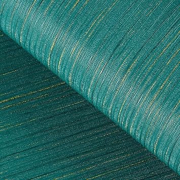 FunStick Teal Green Grasscloth Wallpaper Peel and Stick Textured Fabric Linen Wallpaper Self Adhesive Faux Grasscloth Contact Paper for Room Walls Cabinets Furniture Drawers Desk Removable 15.8"x78.8"