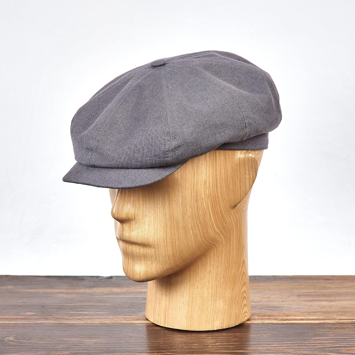 Sterkowski Model Rowdy | 100% Linen Newsboy Cap for Men and Women | Airy 8 Panel Paperboy Cap