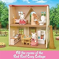 Vista 3 de Calico Critters Juego de muebles de juguete para principiantes, juego de muebles y accesorios para casa de muñecas con figura coleccionable incluida