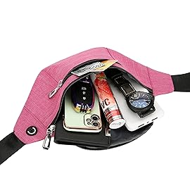 Fanny Pack for Men & Women, Fashion Waterproof Waist Packs with Adjustable Belt, Casual Bag Bum Bags for Travel Sports Running. (2-Pink)