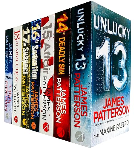Collection Women's Murder Club Series Books 13 - 19 par James Patterson (Malchanceux, Péché mortel, Affaire, Séduction, Suspect, Enlèvement et Noël)