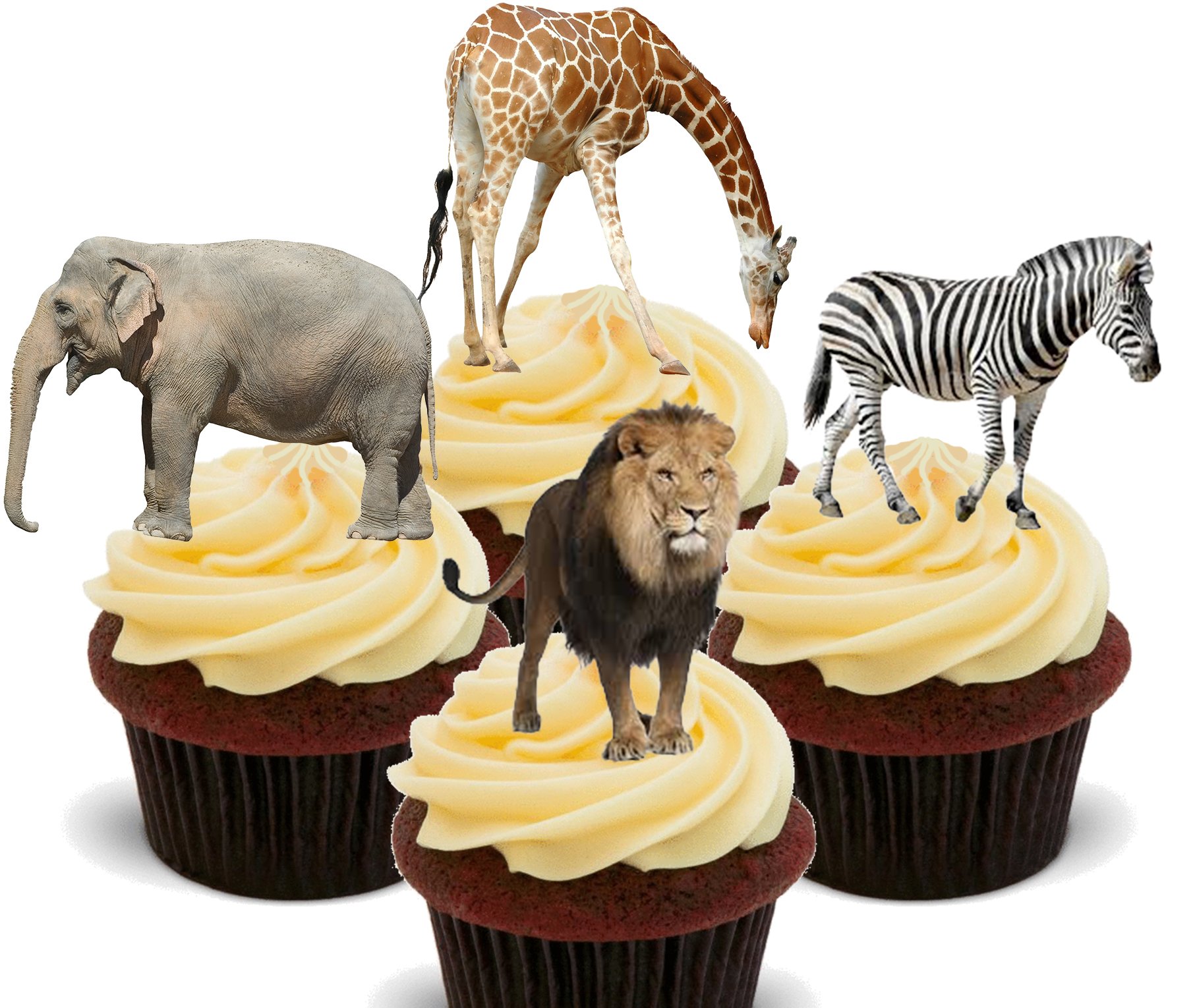 Buy Made4You African Animals/Safari Animals Edible Cupcake Toppers