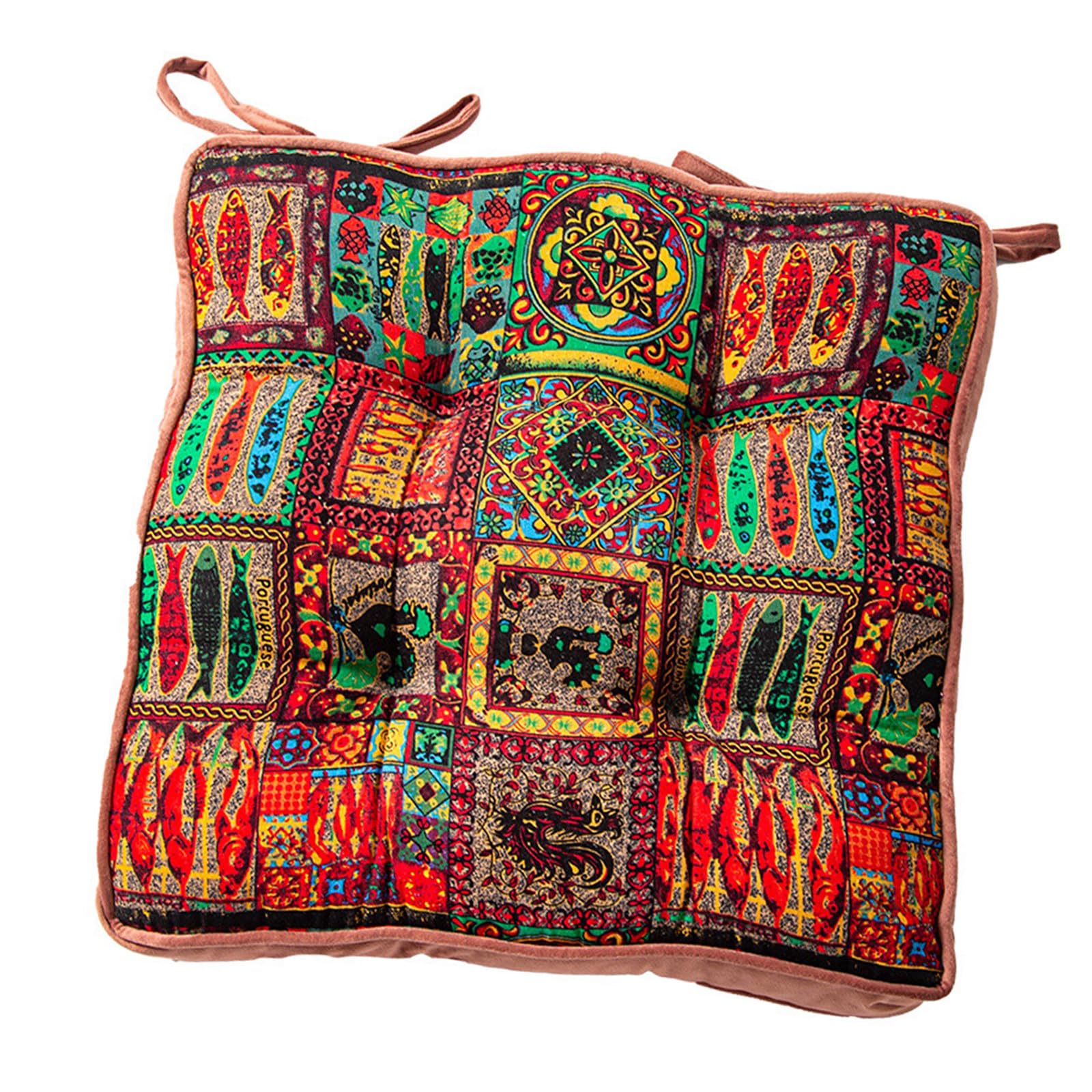 Kaeltsyn Unique Heritages Seat Pad MFirm Washable Polyester Home Decoration Nonslip Chair Pad