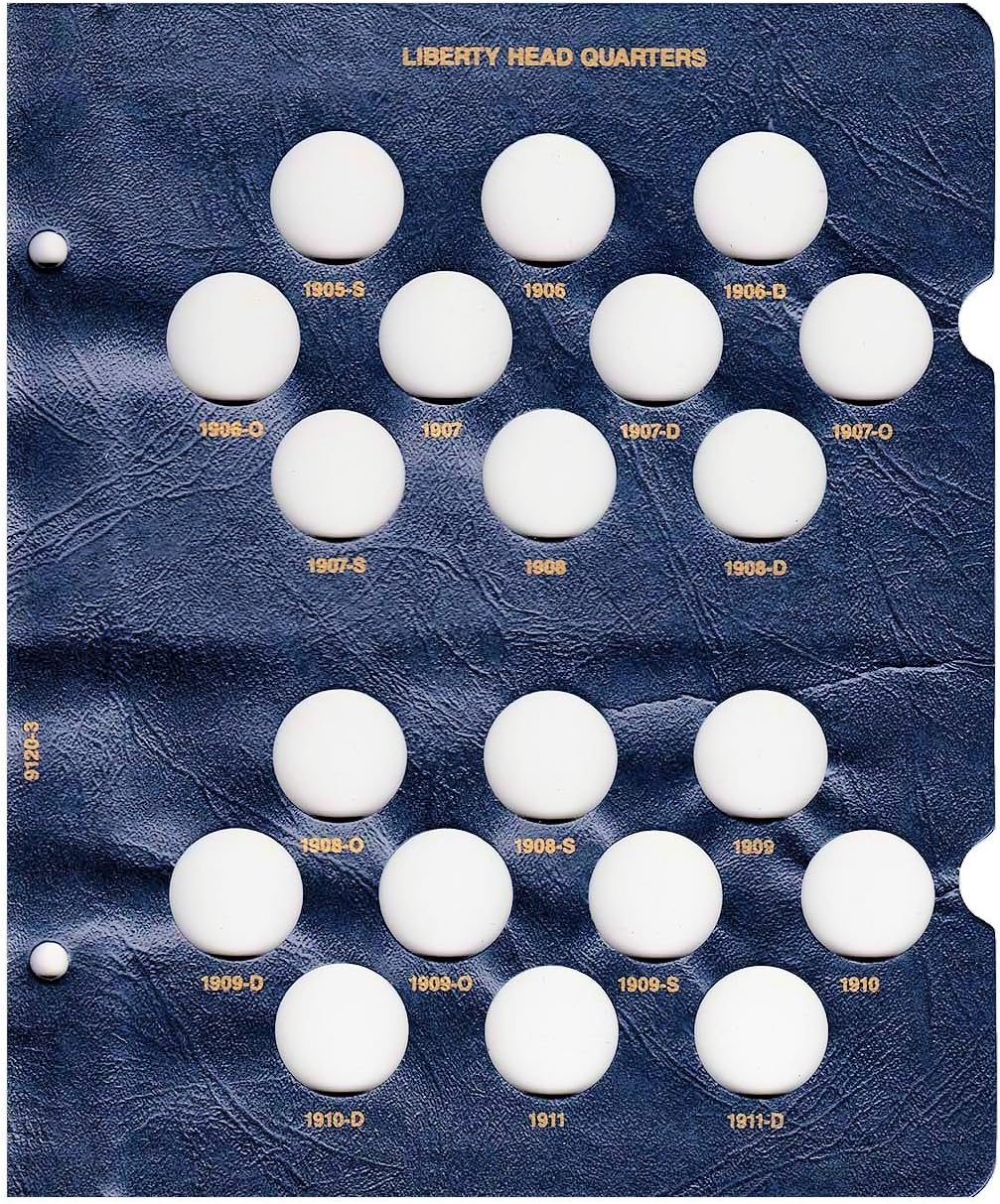 Whitman US Liberty Head (Barber) Quarter Album 1892 - 1916 #9120