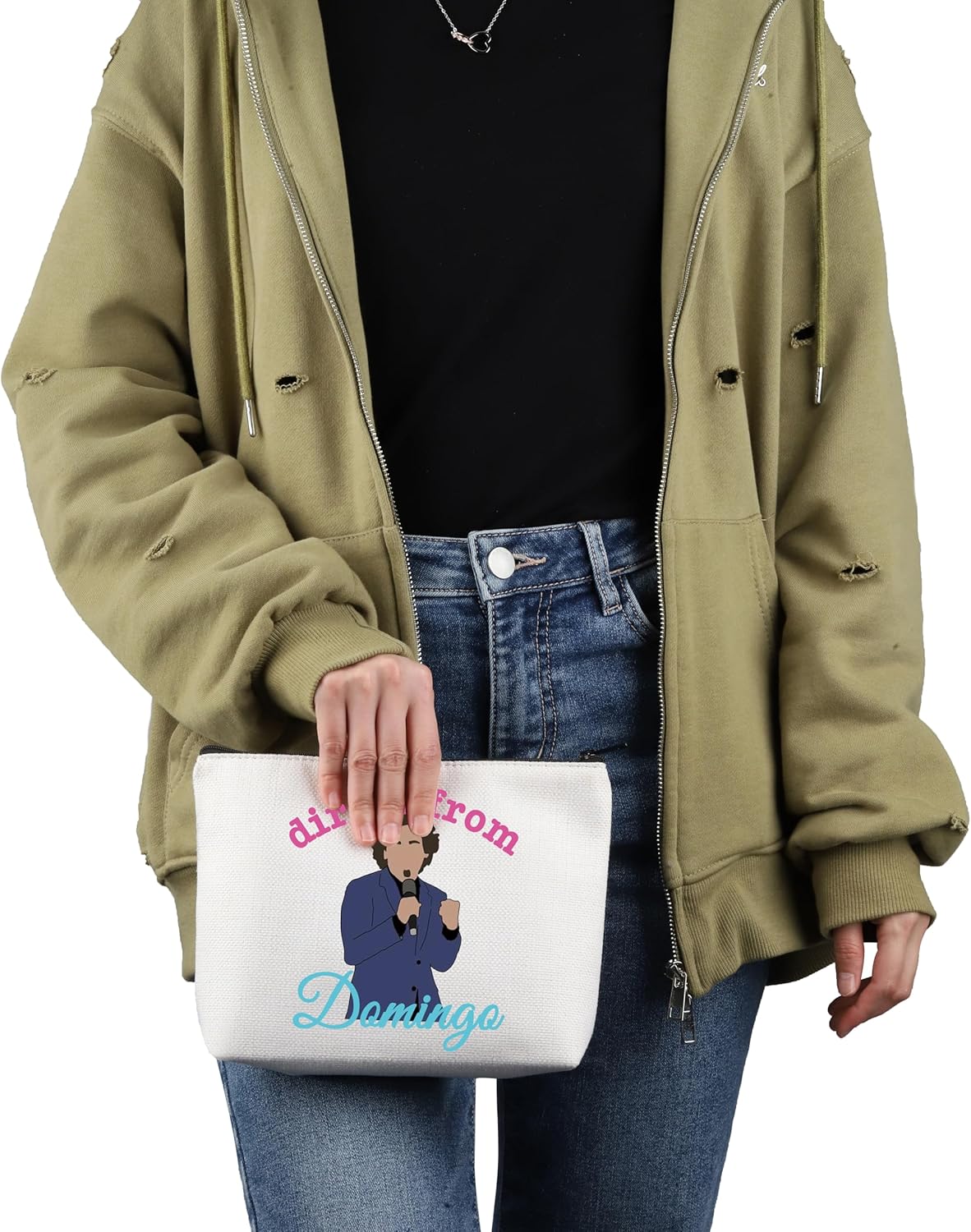 VAMSII TV Show Inspired Gift Makeup Bag TV Show Fan Cosmetic Bag TV Merch (Beige) - Image 5