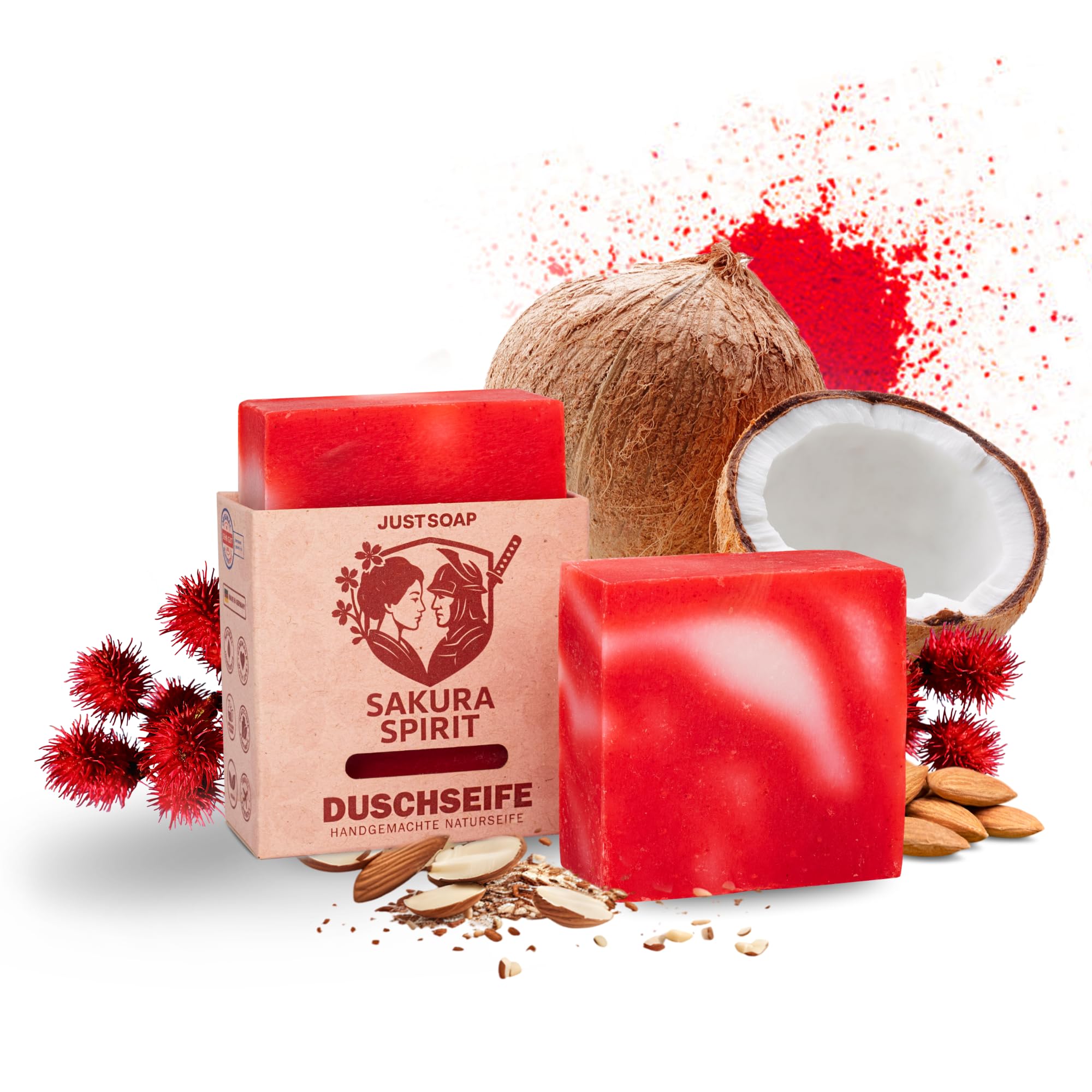 JUST SOAP Black Forest Duschseife 5er Set (5x150g) mit Aktivkohle – Naturseife für Herren & Damen, Vegan, Plastikfrei, Handmade in Germany