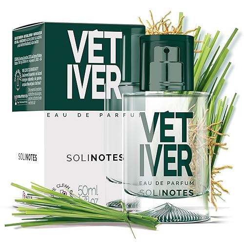 SOLINOTES Vetiver Perfume para hombre - Eau De Parfum  Aventura audaz y sensual - Hecho en Francia - Vegano - 1.7 onzas líquidas