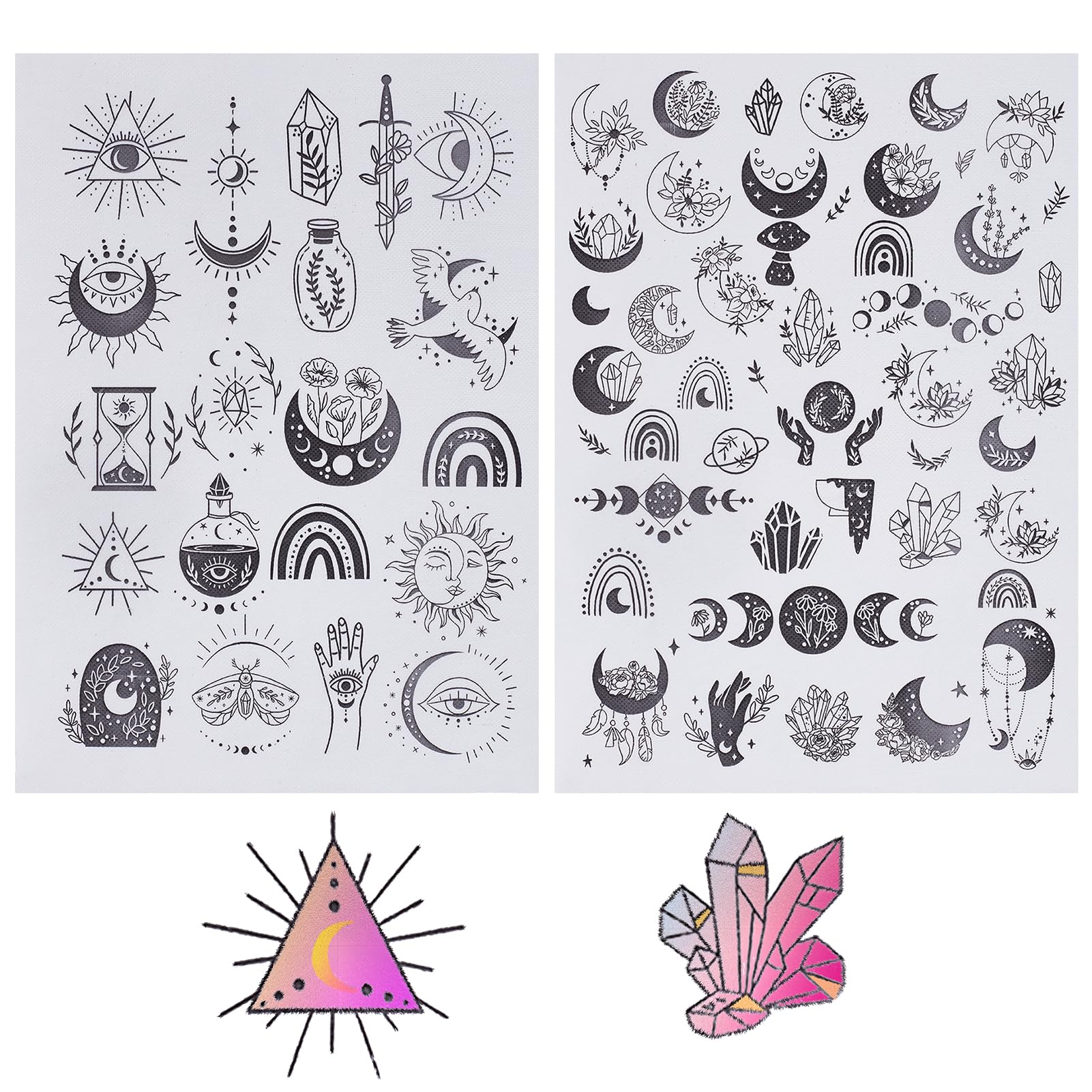 NICENEEDED Hand Sewing Stabilizers, Astrology Tarot Water Soluble Embroidery Stabilizer