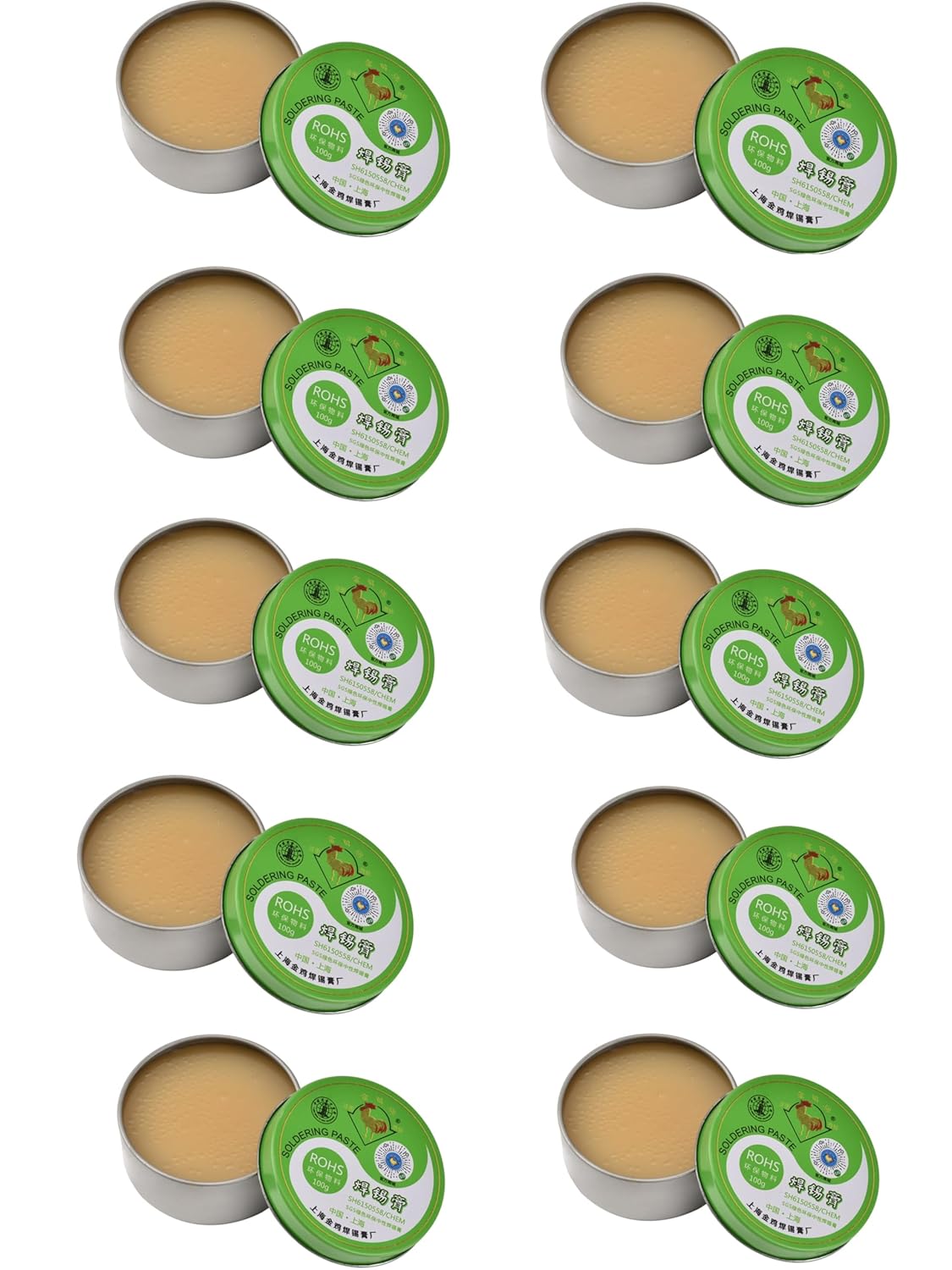 Eco-Friendly Solder Paste,Flux Paste,Soldering Oil,Flux Agent,Rosin,Low Temperature No Clean Soldering Iron Welding (10 Pack)