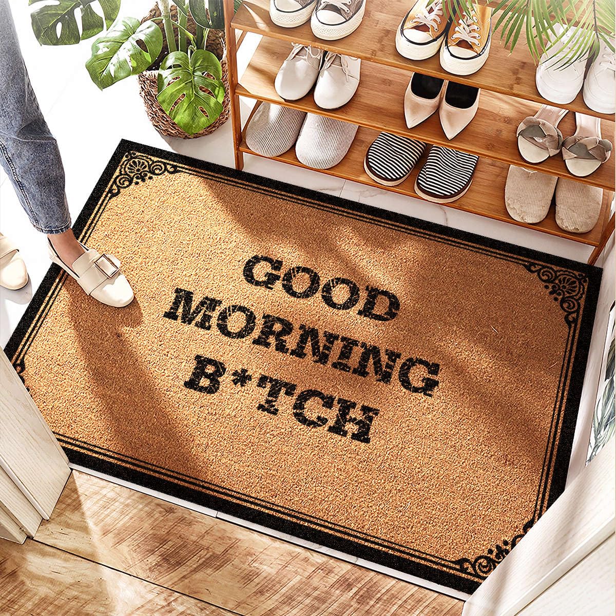 Tapis d'extérieur imperméable pour porche d'extérieur et entrée de maison 40 x 60 cm