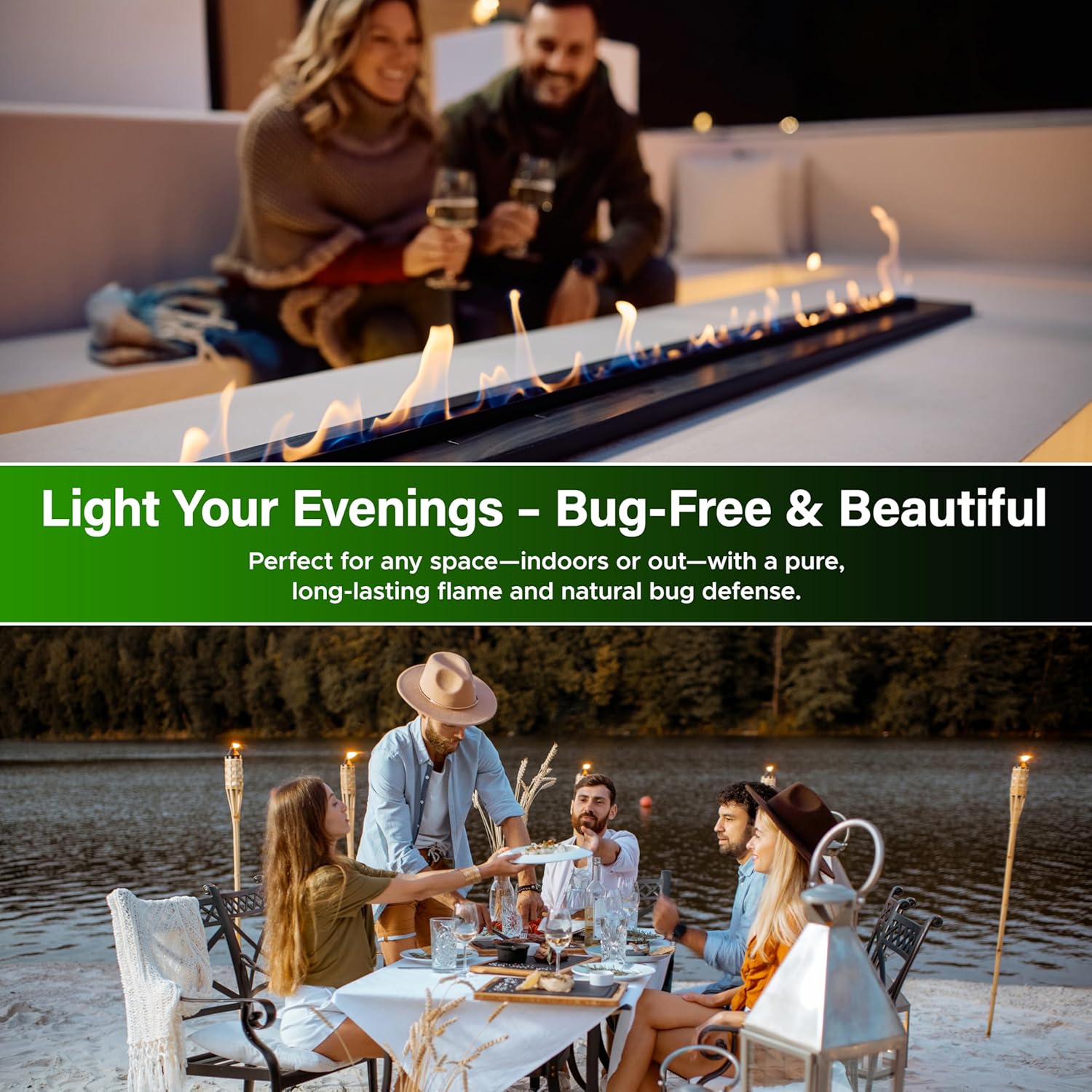 Firefly Eucalyptus Formula - Tiki Torch Fuel Lamp Oil - Clean Burning, Low Smoke, Outdoor Use, 1 Gallon