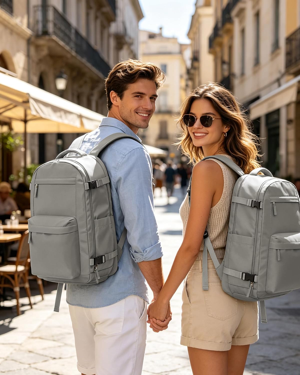 WONHOX Mochila com vedação a vácuo para viagem com bomba de ar, A30-cinza-marrom, X-Plus, Viagens