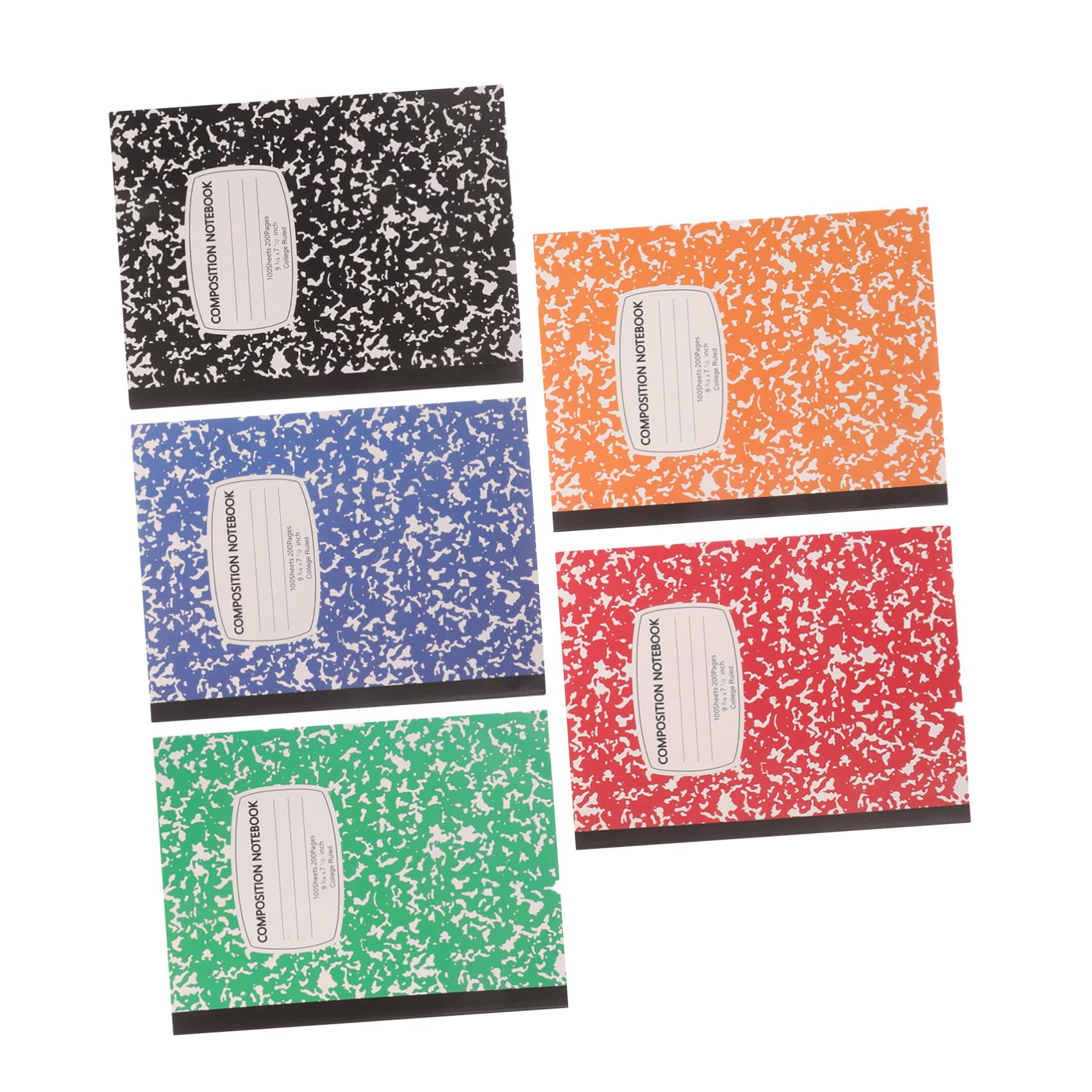 5Er-Packung B5 College Ruled Zusammengestelltes Notizbuch 100 Blatt