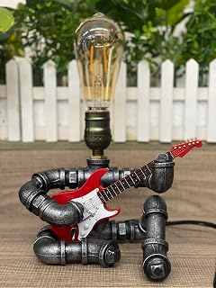 Cool Table Lamp - Vintage Steampunk Decor, A Very Relevant Gift for Music Fanatics & Guitar Aficionados