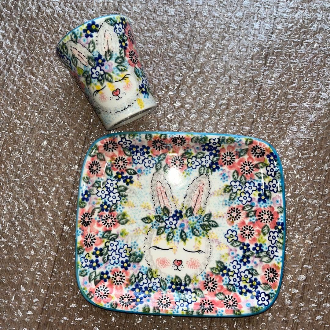 ポーリッシュポタリー VENAウサギと花　食器セット ポーリッシュポタリー VENAウサギと花 食器 ポーリッシュポタリー VENA