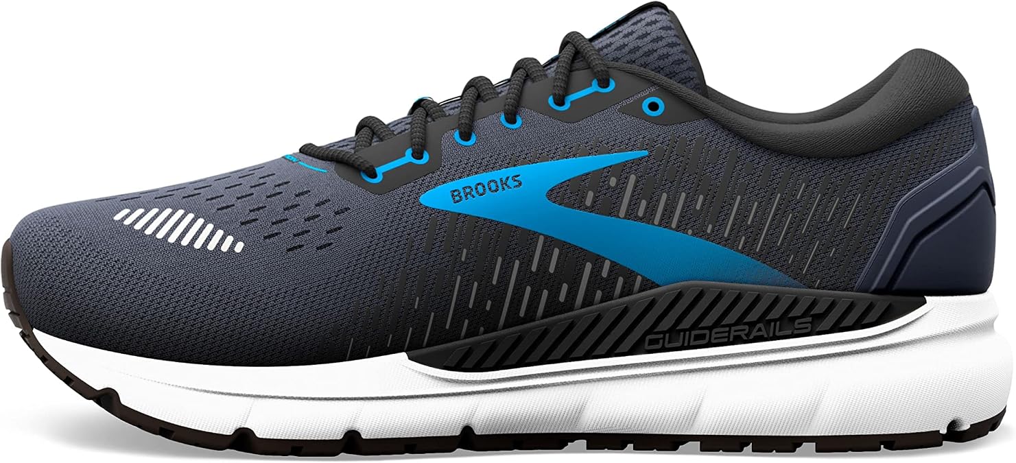 Brooks Men's Addiction GTS 15 Supportive Running Shoe, Grey/Ebony/Chili Oil