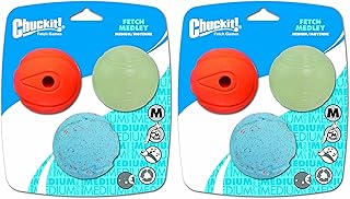 Chuckit! Fetch Medley Balls Medium 6-Pack (2 Packages of 3)