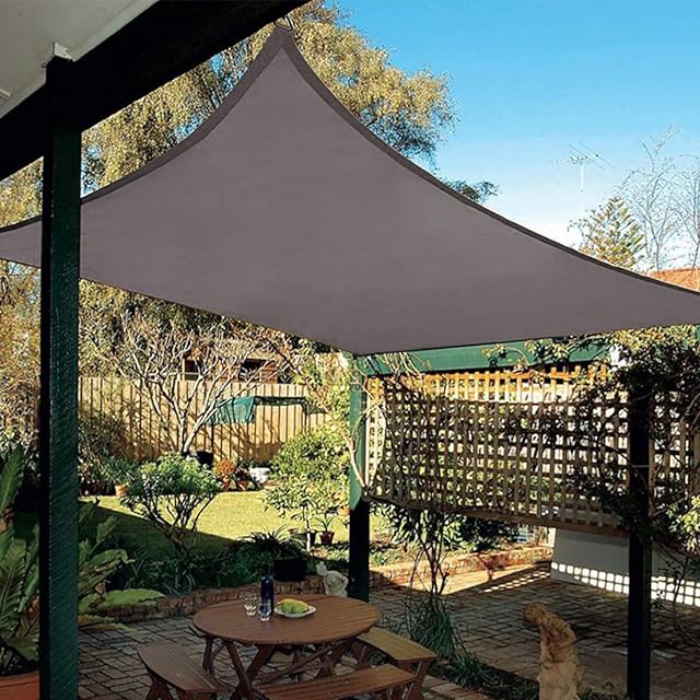 HAIKUS Sun Shade Sail Waterproof Rectangle 2m x 3m,Rectangular Garden Shelter 420D PES 98% UV Block Water Resistant 2x3,Patio Canopy 2 x 3 Durable Perfect for Outdoor Yard Lawn (Grey,3x2)