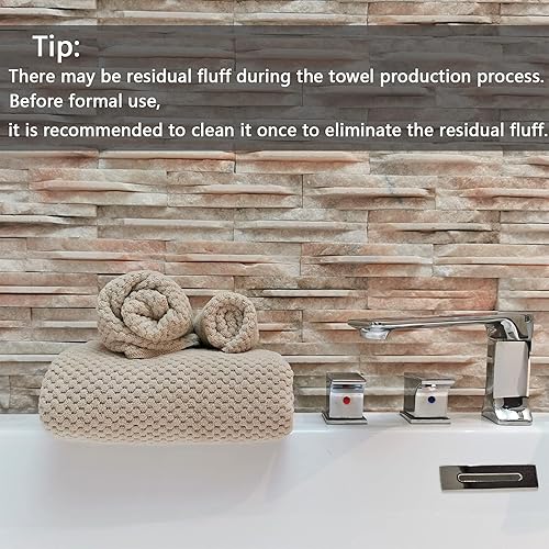 Miniatura 4 de Toallas, juego de 6 toallas de baño extra grandes de 29 x 59 pulgadas, de microfibra súper suave, de secado rápido, para baño, 2 toallas de baño, 2