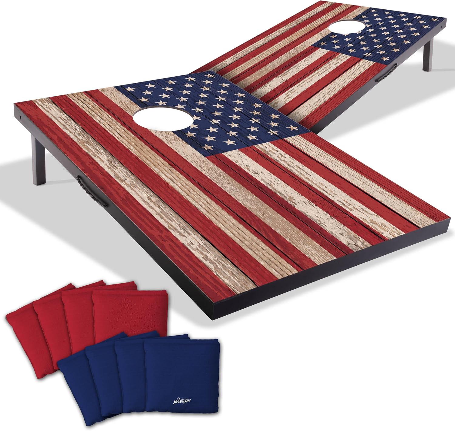 YouTheFan 2' x 3' Portable Cornhole Game with Bags
