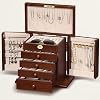 wooden Jewelry Box and Organizer - 8-Layer Lockable Wooden Jewelry Boxes for Women - Large Jewelry Boxes and Organizer with Key,Gift for Wife,dresser top jewelry box with lock