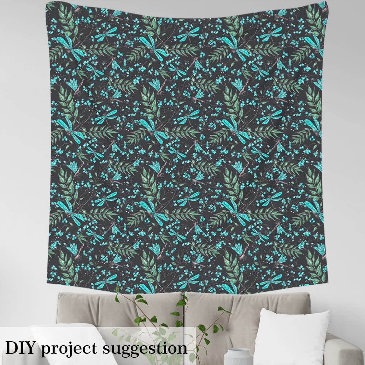 Dragonfly Upholstery Fabric, Chic Floral Branch by The Yard for Garden and DIY Projects, Outdoor Fabric - Image 3
