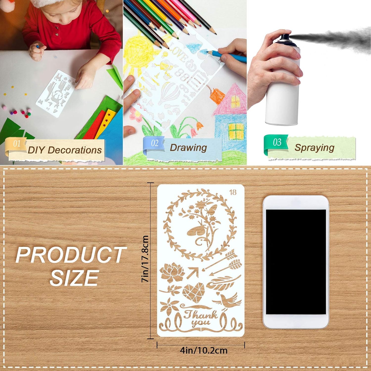 Buy 24 Pieces Productivity Stencil Journal Stencil Plastic Planner Diy Drawing Template For Time Saving Planner Creating Layouts Easy Calendars Lists Letters Numbers Habit Trackers Online In Canada B08t6q3dfc