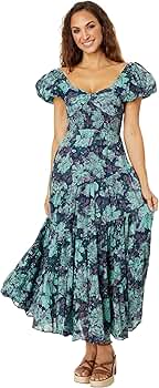 Amazon.com: Free People Womens Short Sleeve Sundrenched Emerald Combo Large  : Clothing, Shoes & Jewelry