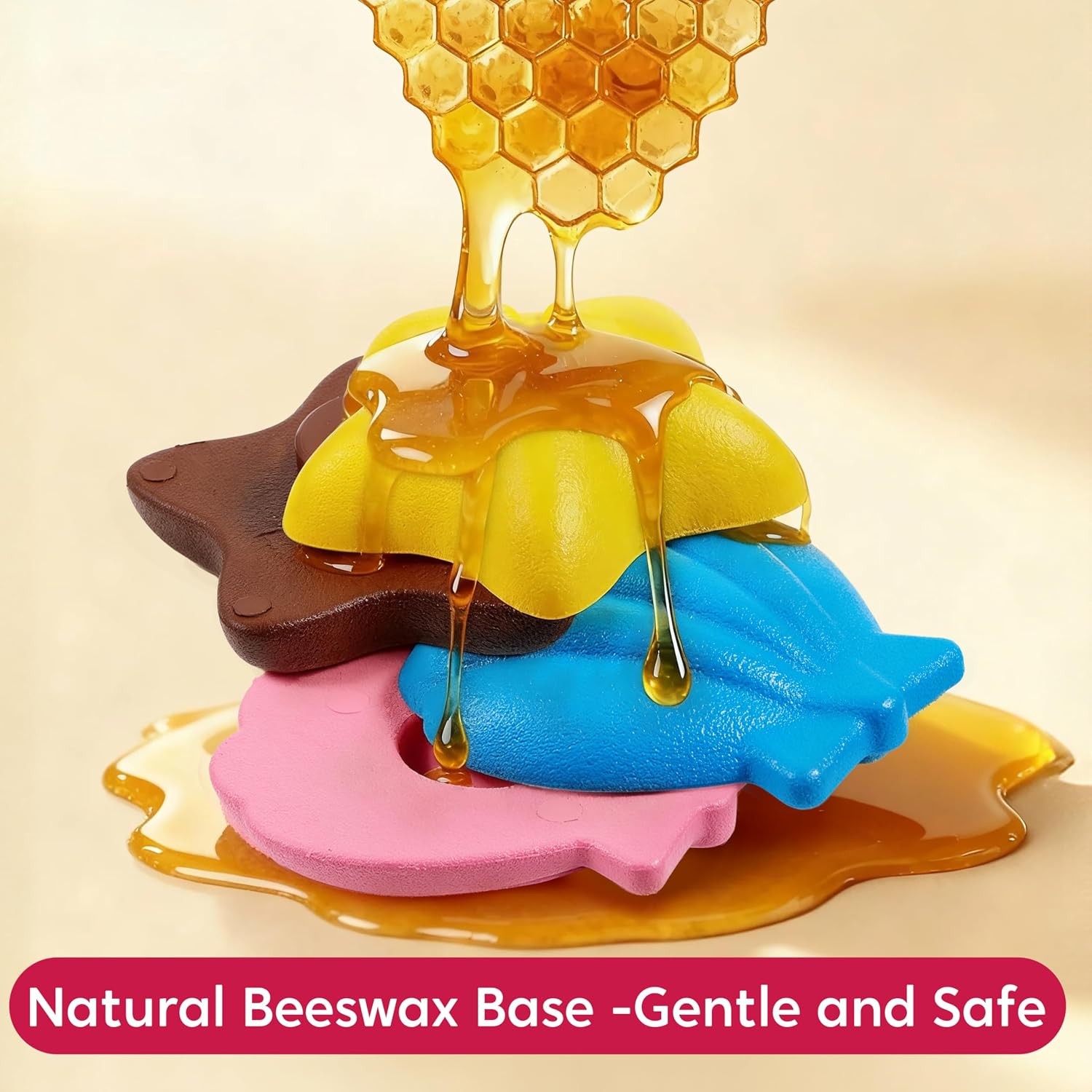 SYNCFUN 100% Pure Large Beeswax Crayons, Washable Safe Crayons for Kids, Natural, Non Toxic, Easy to Hold & Mold Free, Toddler Art Supplies Birthday Valentine Easter Gifts(Ocean Theme, 12 Colors)