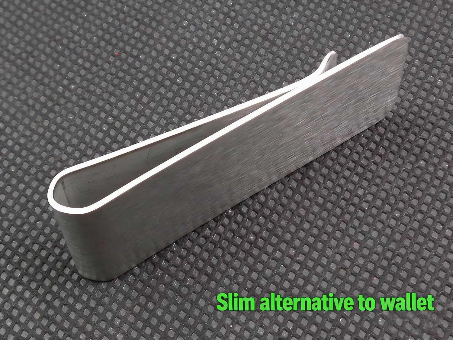Small Men's Slim Money Clip, Stainless Steel Credit Business Card Holder, Pocket Cash Wallet, 2-Inch