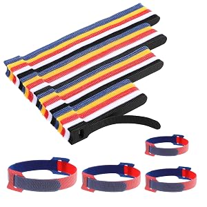 Amabro Pack of 100 4 Sizes Cable Ties 10 + 15 + 18 + 20 cm Fastening Cable Ties with Reusable Cable Ties Adjustable Fastening Strap Colour
