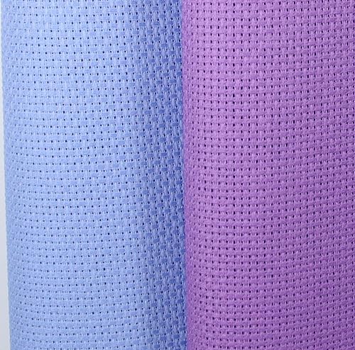 Miniatura 129 de KCS 2 piezas de tela de algodón Aida de punto de cruz contado de 15" x 18" para bordado (Lino, 14CT)