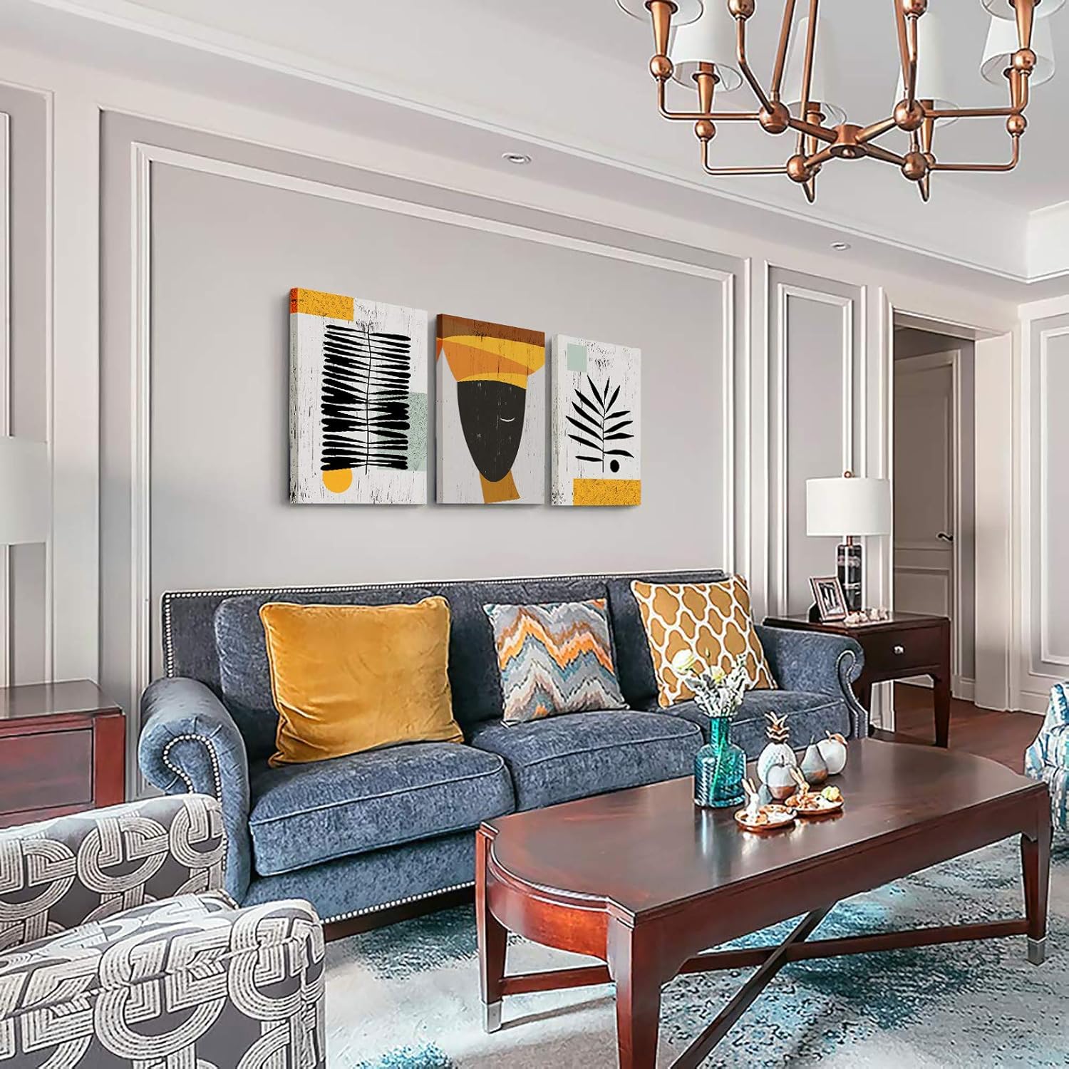 Framed Canvas Wall Art Positive Quotes Painting, Office Wall Art, white Large Poster, Positive Motivational Set of 3 Prints, work hard letters, Inspirational Wall Decor Prints (G-3pcs,24x36inchx3pcs)