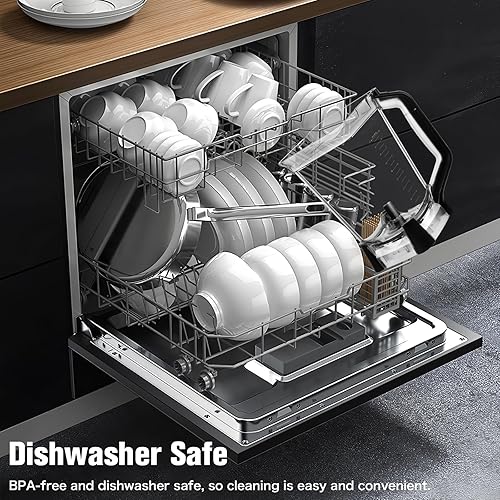 Miniatura 5 de Bompro Blender Parts - Jarra XL de 72 onzas (9 tazas) para licuadoras Ninja (nuevos modelos) BL610 BL610BRN BL610C BL710WM BL710WMC CO610B CO650B