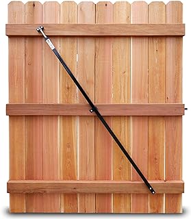 True Latch-Single Piece (64") Gate Brace - Wood Privacy Fence Anti Sag Gate Kit - Gate Kit for Yard Wooden Fence Gates, 1 Patented USA Made Brace (64" inch "Original", Black)