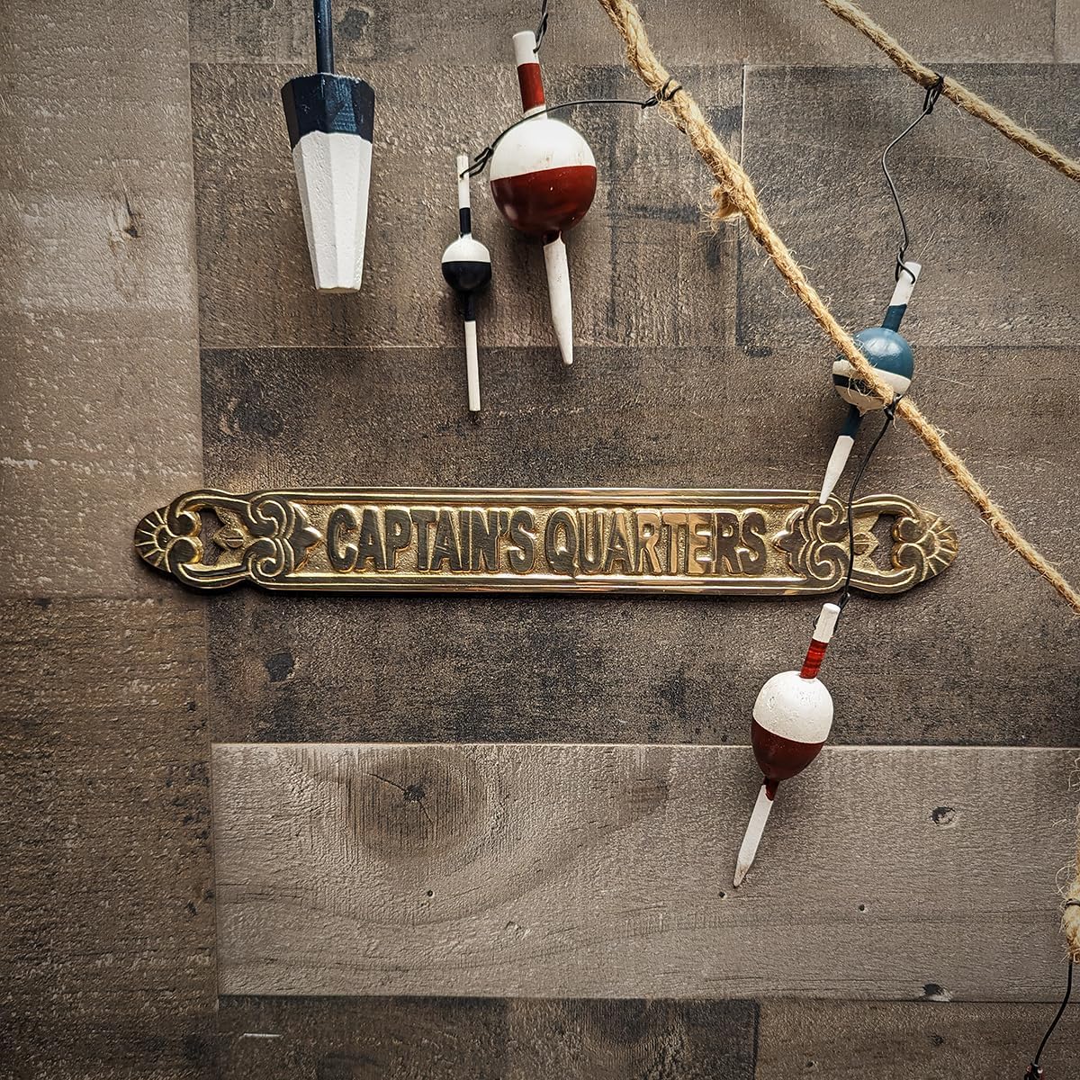Treasure Gurus Solid Brass Ship Door Plaque Captains Quarters Sign Maritime Nautical Home Wall Decor