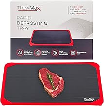Rapid Defrosting Tray for Frozen Meat | No Mess Full Silicone Border | Thaw Frozen Food Faster Without a Microwave or Hot Water | Quick and Safe | Meat Thawing Tray