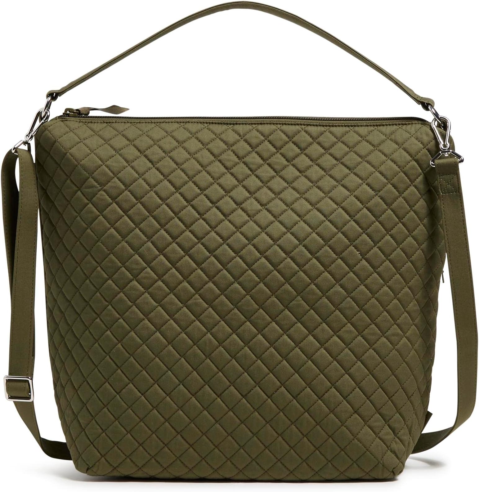 Vera BradleyWomens Cotton Oversized Hobo Shoulder Bag Handbag