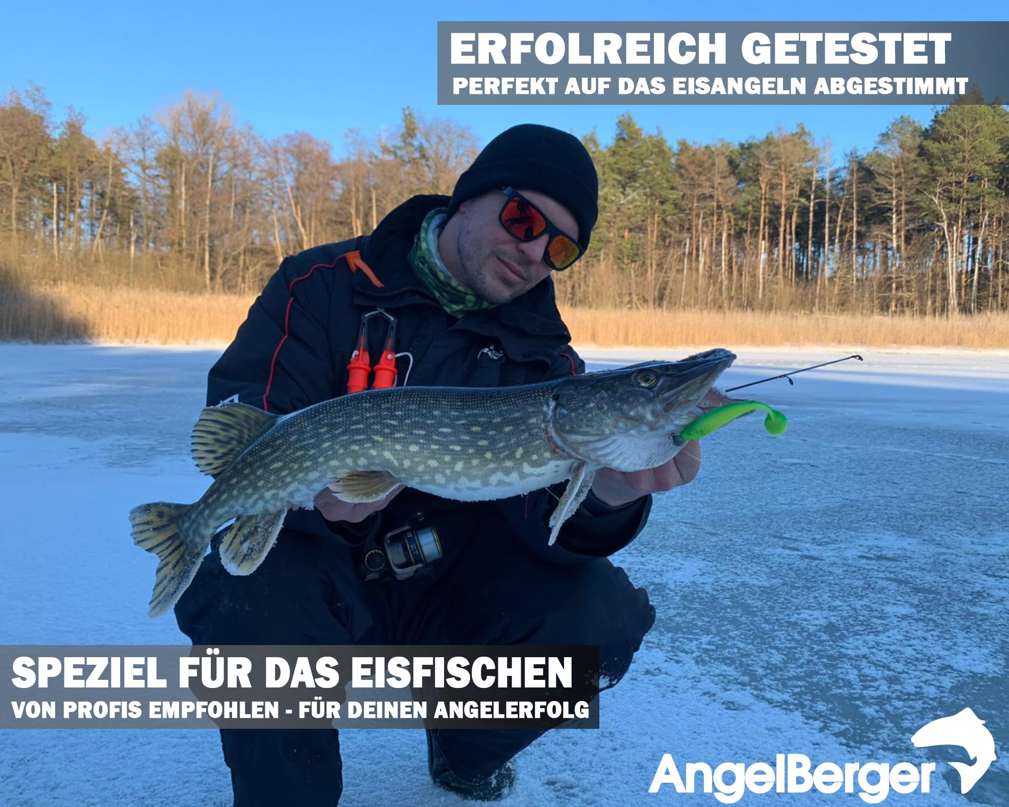 Angel Berger Vantage Eisangel Medium Eisrute Ice Rod Eisangelrute Ice Stick Eisangeln