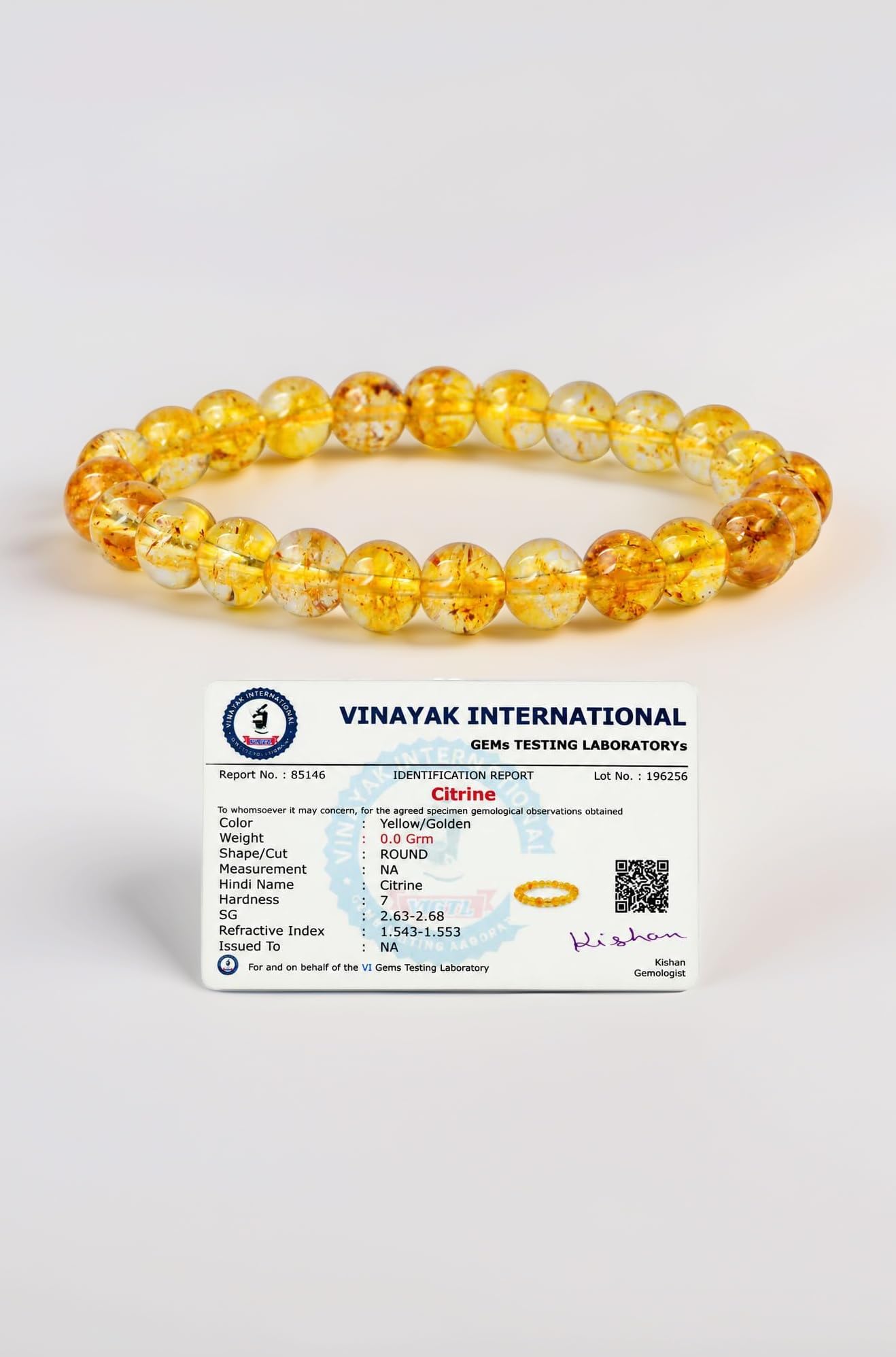 Reiki Crystal Products Natural Natural Crystal Stone 8 mm Round Bead Bracelet for Men & Women | Positive Energy, Balance & Well-Being Crystal Bracelet