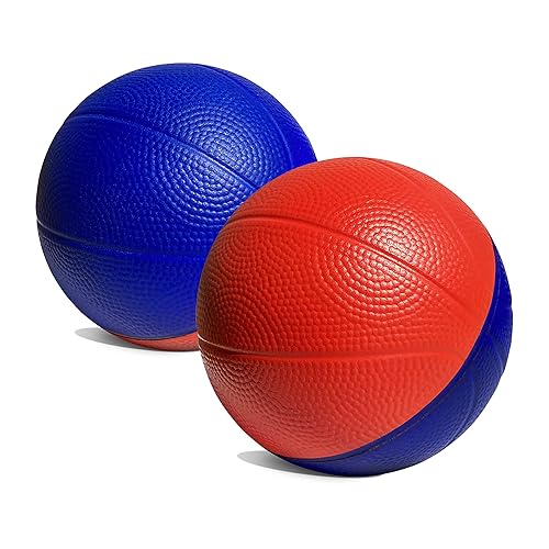 Miniatura 6 de Mini baloncesto de espuma de 4 pulgadas para juegos de baloncesto sobre la puerta paquete de 2  Pequeño baloncesto seguro y silencioso para aros de