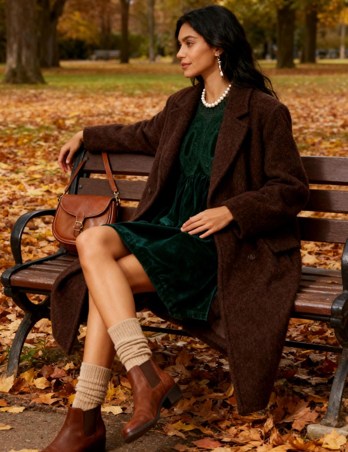 Womens A-Line Velvet Lace Overall Pleated Swing Babydoll Casual Skirtall Scallop Neck Flared Wedding Mini Dress - Image 7