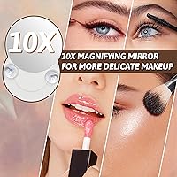 Vista 5 de FENNIO Espejo de tocador con luces, espejo de maquillaje iluminado de 12 x 16 pulgadas con control táctil inteligente, 3 modos de color y brillo