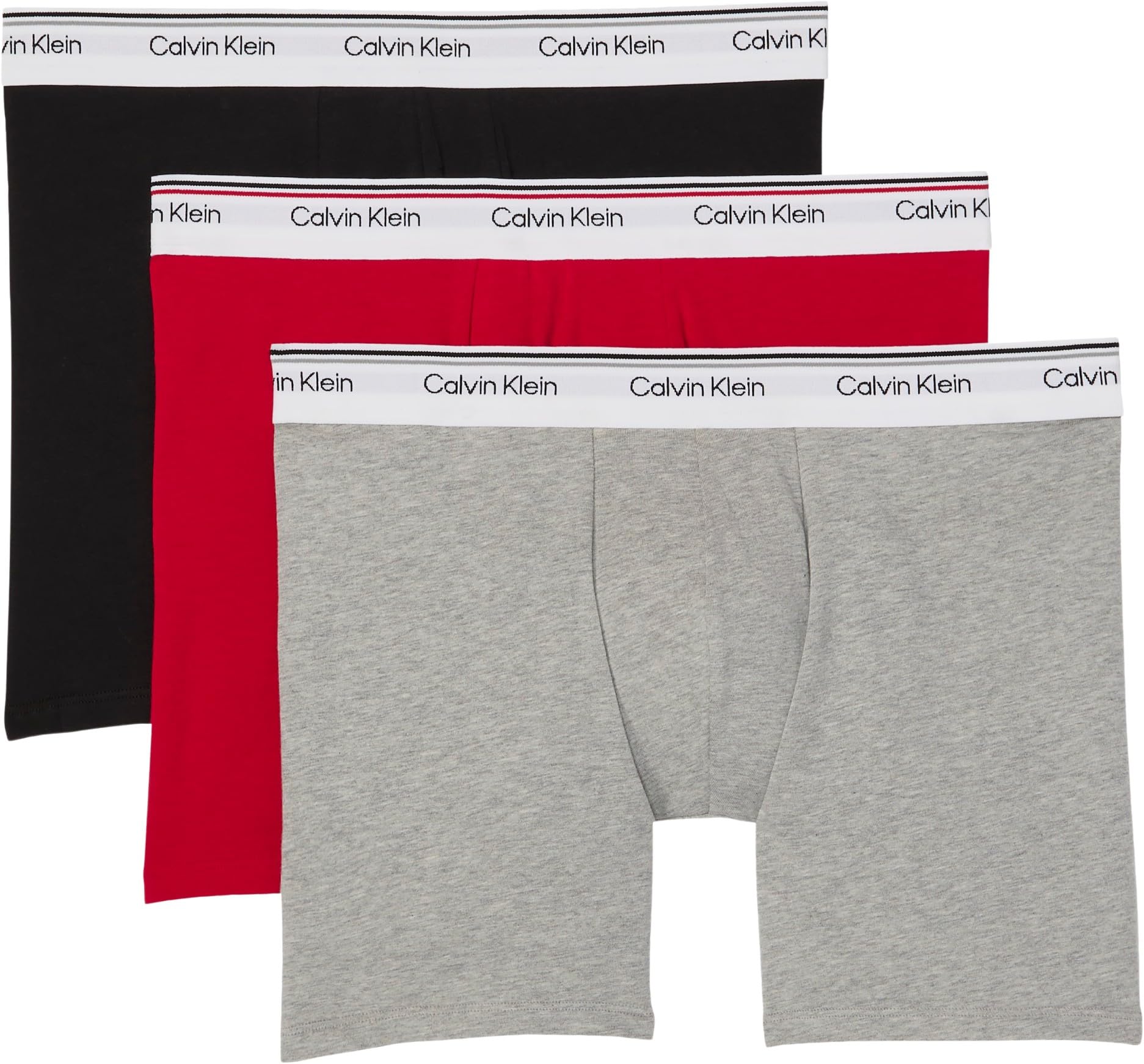 Calvin Klein Confezione da 3 Boxer Lunghi da Uomo in Cotone Elasticizzato NB1770A