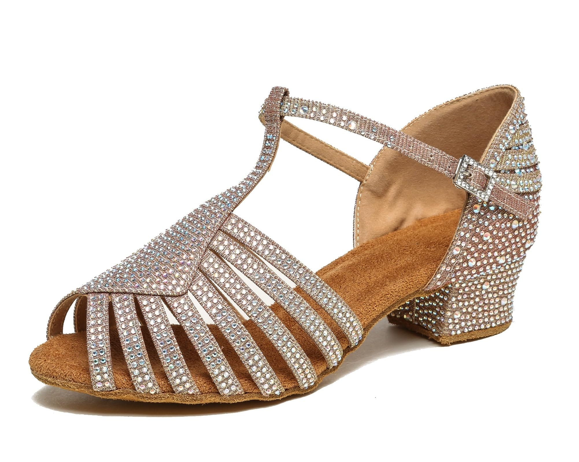 Zapatos Baile Salon Mujer Tacon bajo Boda Fiesta Sandalias