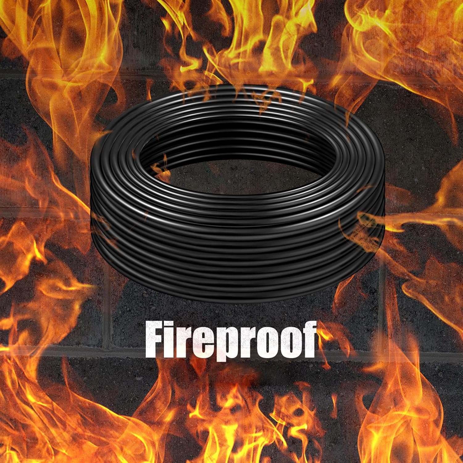 25 ft 6 AWG 19-Stranded THHN Black Copper Building Wire Electric Fence Ground Wire