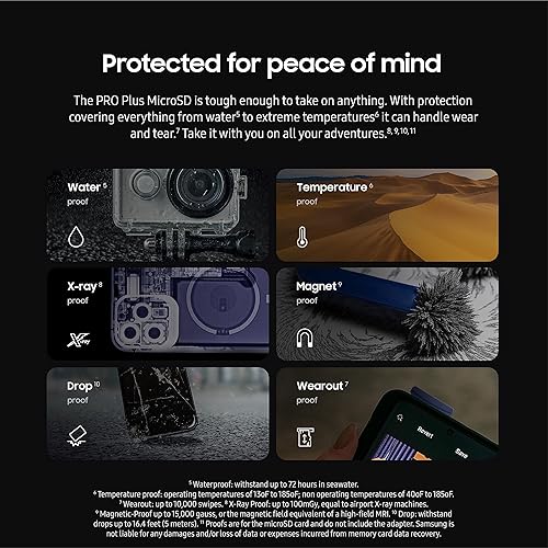 Miniatura 6 de SAMSUNG PRO Ultimate tarjeta de memoria microSD + lector, 128 GB microSDXC, hasta 200 MBs, 4K UHD, UHS-I, clase 10, U3, V30, A2 para cámara de