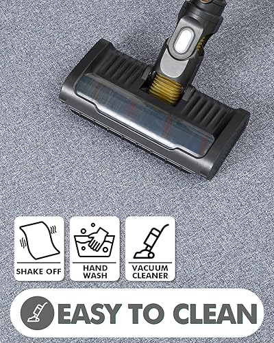 Miniatura 5 de LUMI Alfombra de entrada, tapete para puerta interior para entrada, antideslizante, absorbente, de perfil bajo, alfombra de entrada de goma de larga