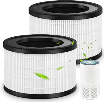 2 Pack Maf-02 H13 Air Filter Replacement, Compatible with Miko IBUKI M Purifier MA-02CW, 3-Stage Filtration